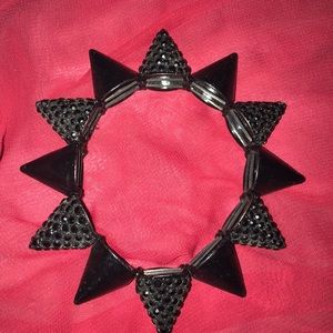 Spiked Rocker Punk Bracelet CZ
